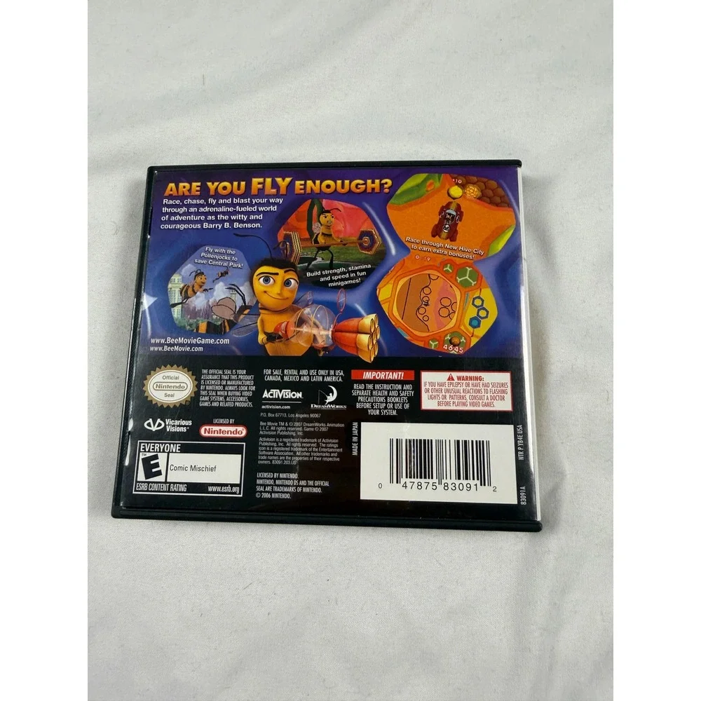 Nintendo DS Bee Movie Game, Original Case and Manual, 2007‎